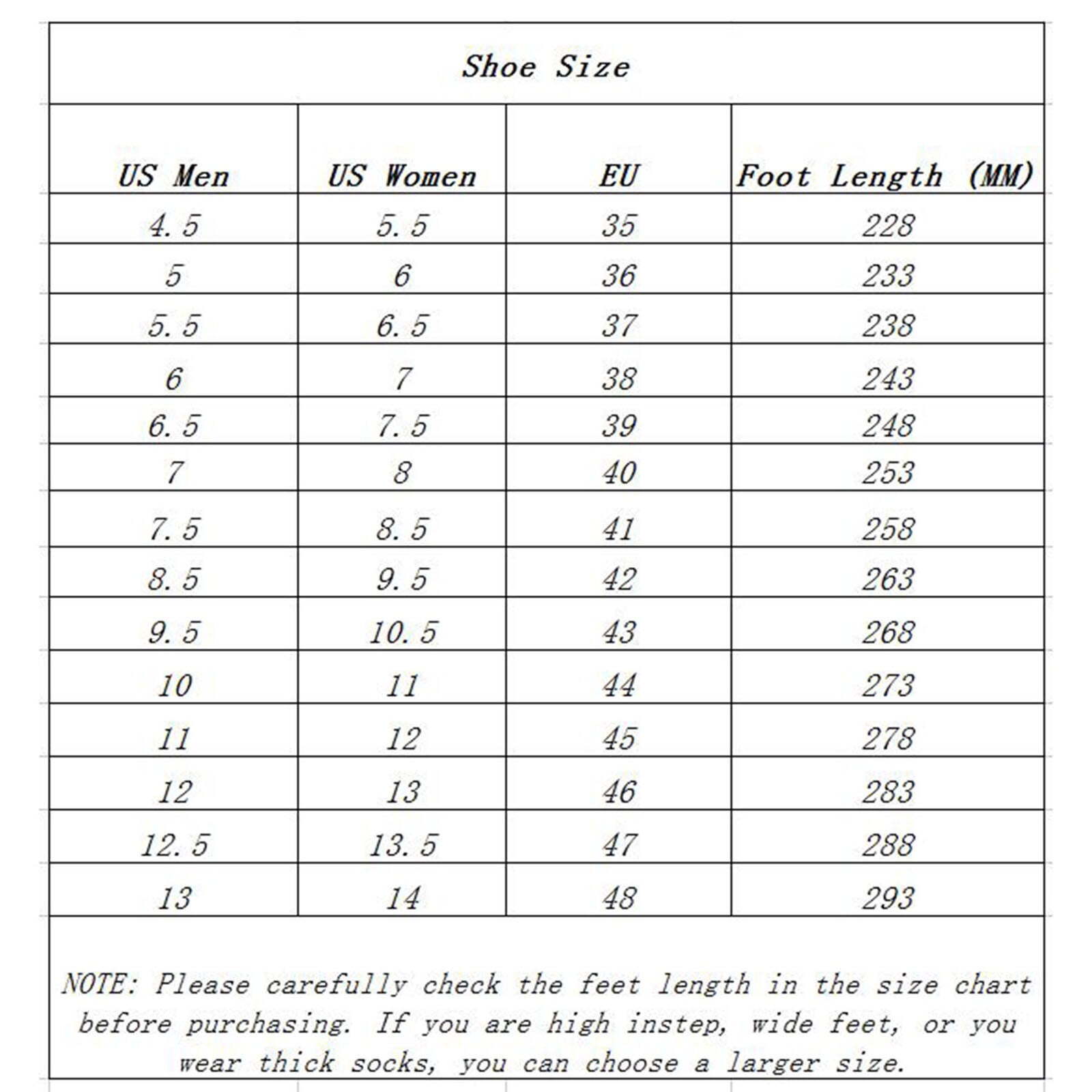 Steel toe safety sneaker size guide and fit detail