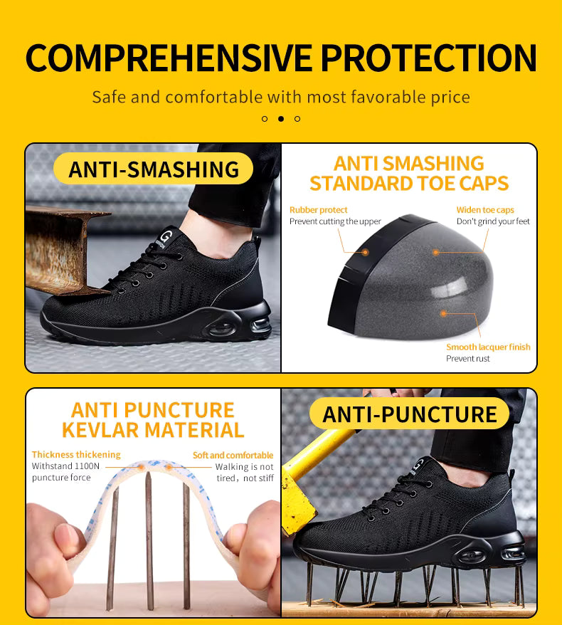 Steel Toe Safety Sneakers — Men & Women